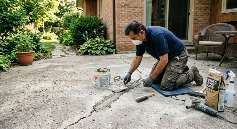 Patio Concrete Repair in West Des Moines, IA